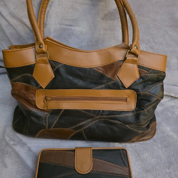 Gold Coast Brown Leather Designer Purse w/Wallet NWT - Picture 8 of 11